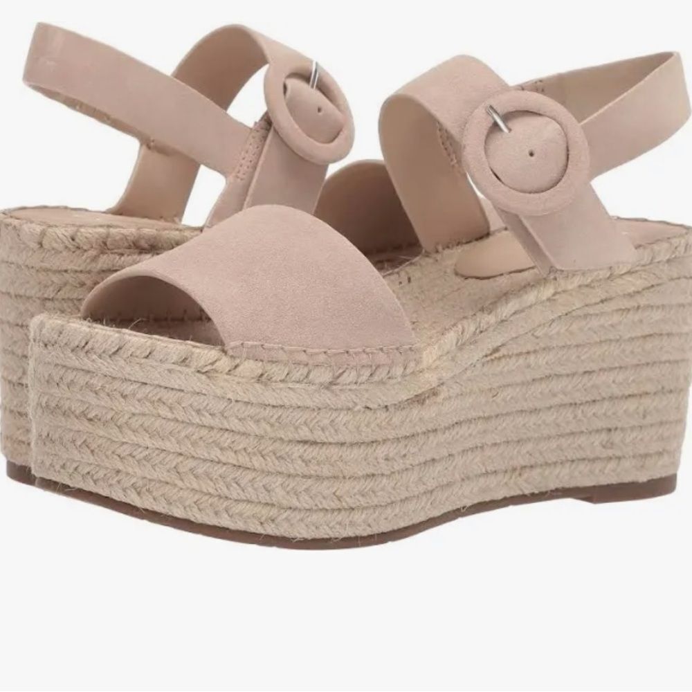 EUC Marc Fisher Rex Platform Espadrille Wedge Sandal - Picture 1 of 11